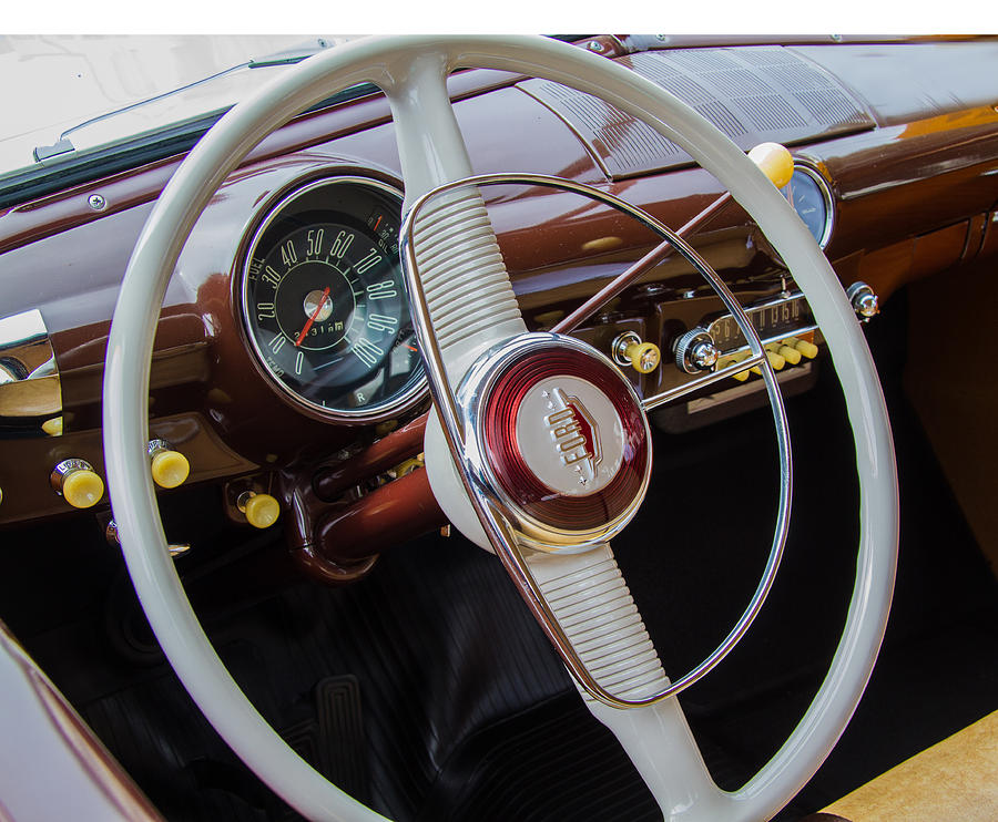 1950 Ford Woodie Interior Photograph by Roger Mullenhour