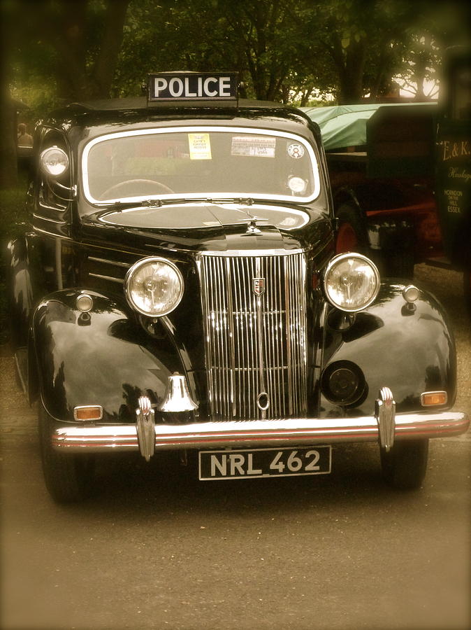 1950s Police Car Photograph by John Colley
