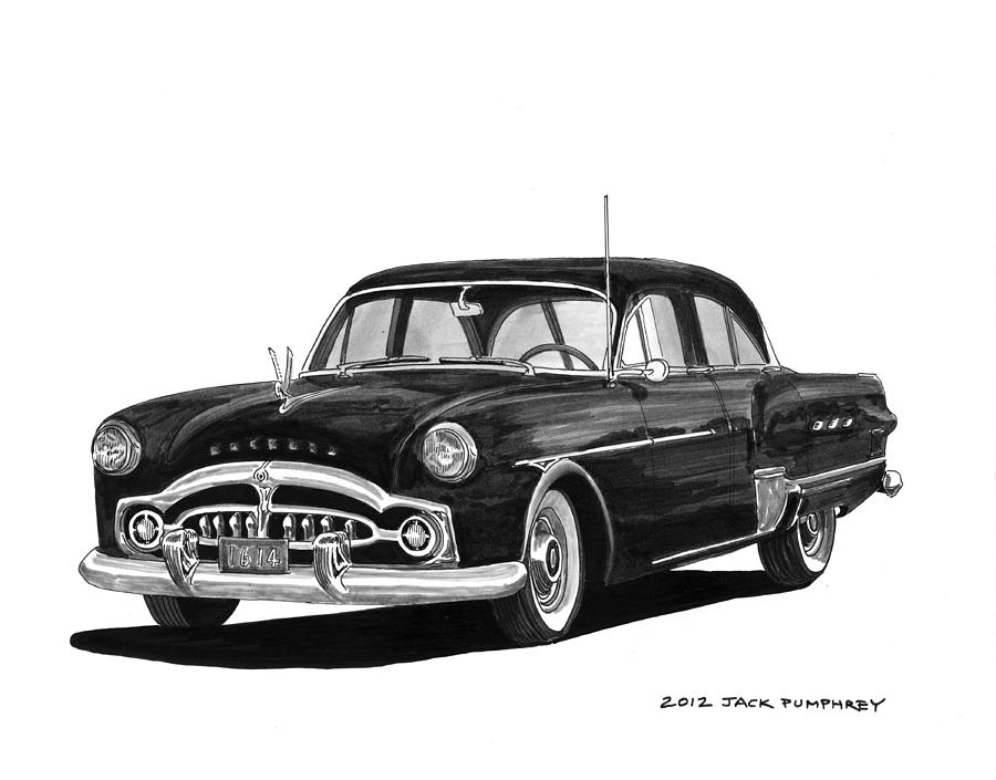 1951 Packard Patrician 400 Painting by Jack Pumphrey