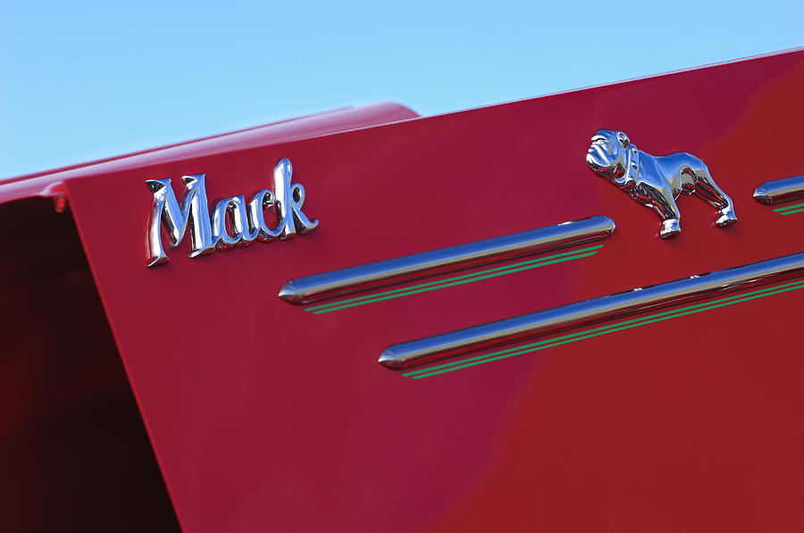 1952 L Model Mack Pumper Fire Truck Hood Emblem Photograph by Jill Reger