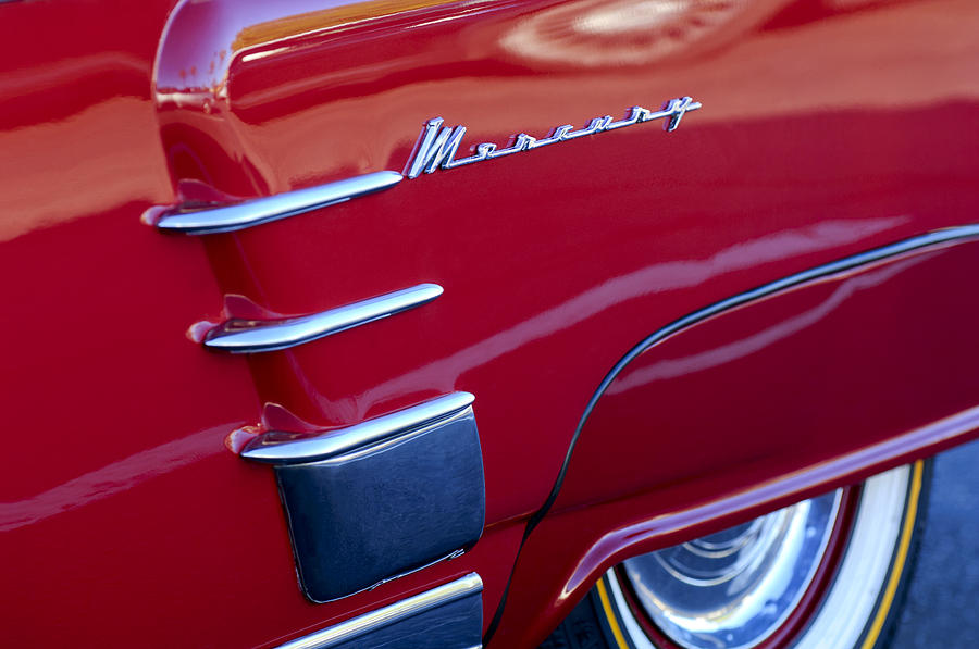 1953 Mercury Monterey Wheel Emblem Photograph by Jill Reger