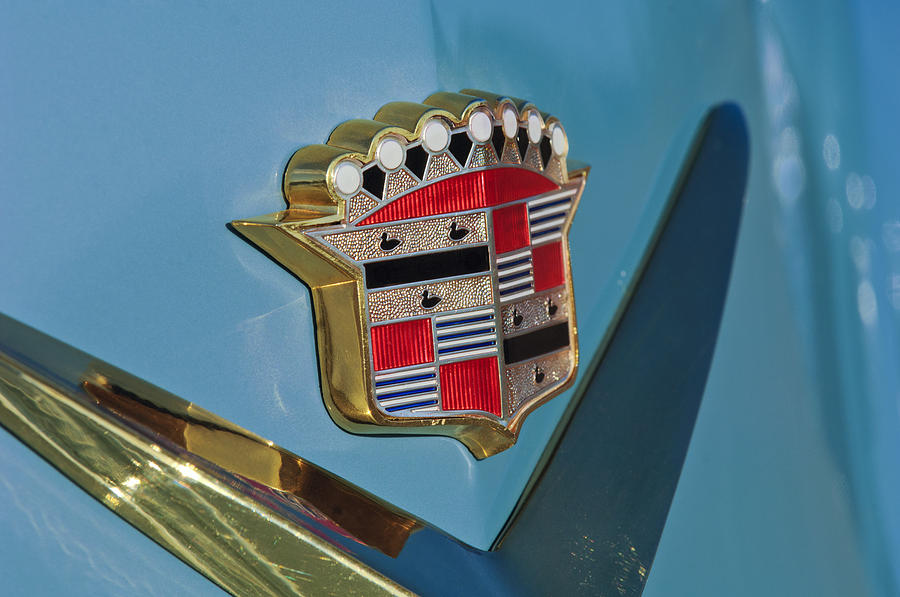 Transportation Photograph - 1954 Cadillac Coupe deVille Emblem by Jill Reger
