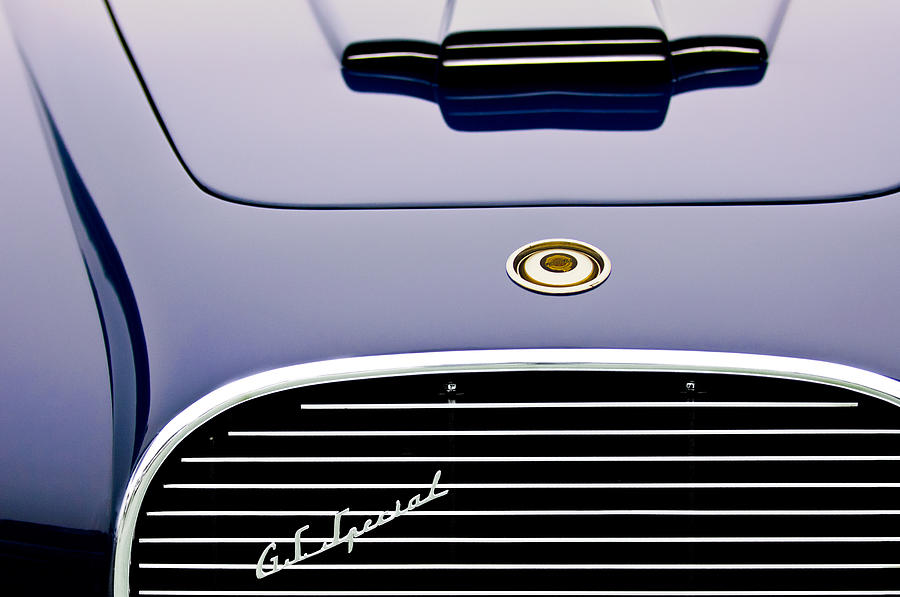 1954 Chrysler New Yorker Ghia Coupe Grille Emblem Photograph by Jill Reger