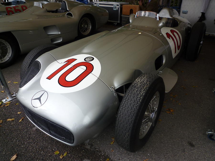 1954 Fangio Mercedes Benz W196 Photograph by John Colley