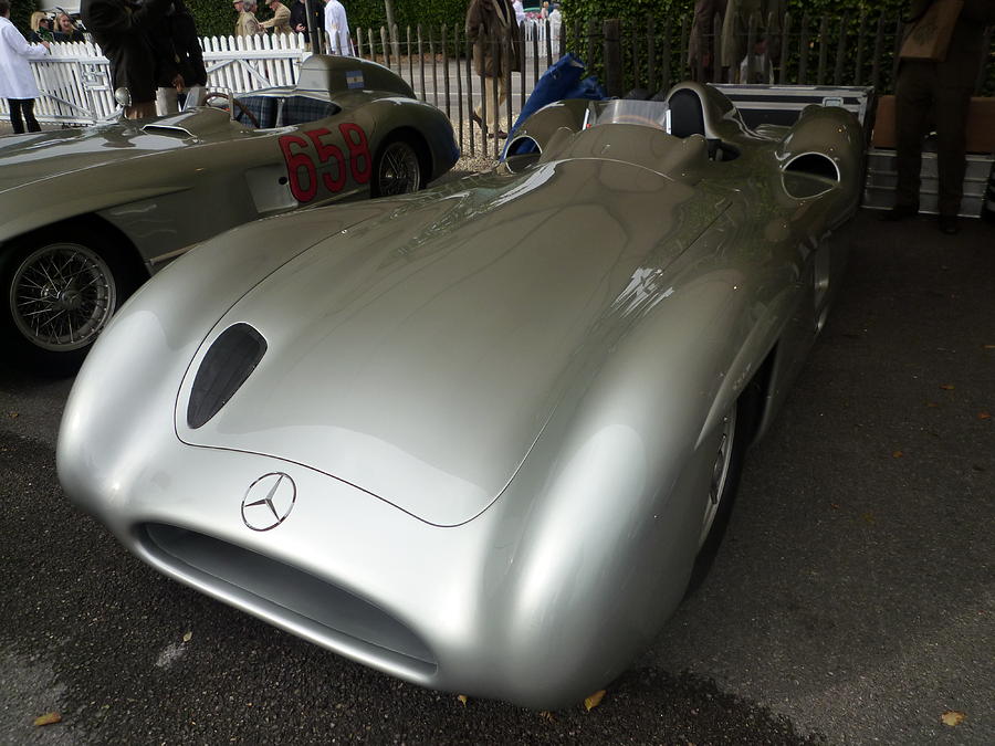 1954 Fangio Mercedes Benz W196 Streamliner Photograph by John Colley