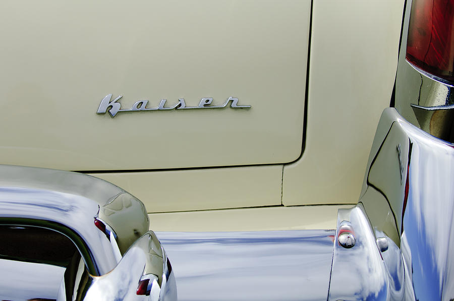 1954 Kaiser Manhattan Rear Emblem Photograph by Jill Reger