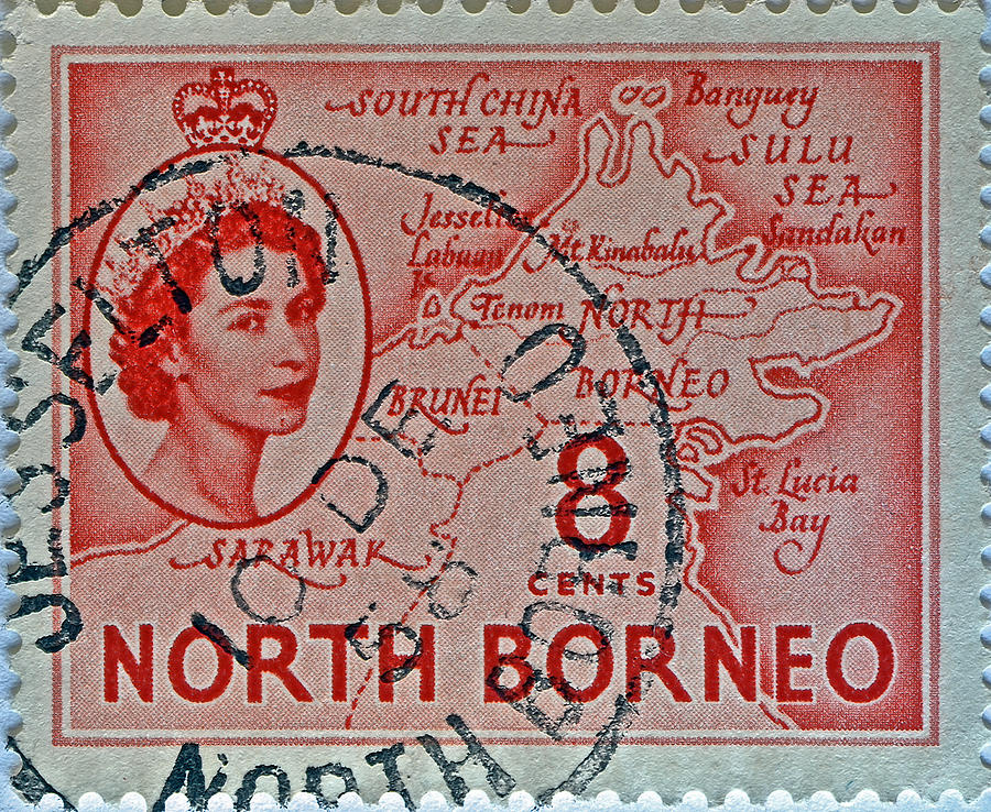 1954 North Borneo Stamp Photograph by Bill Owen