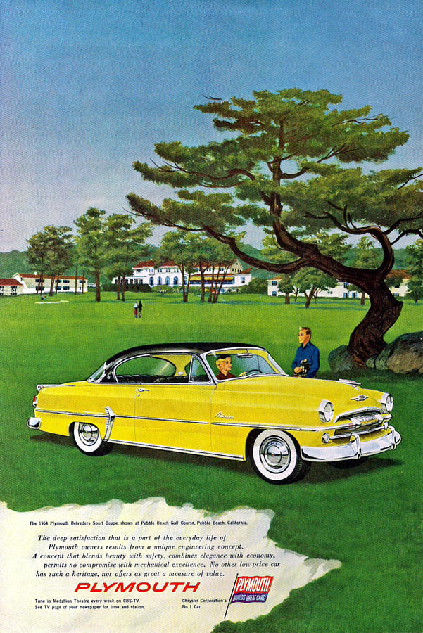 1954 Plymouth  Digital Art by Georgia Clare