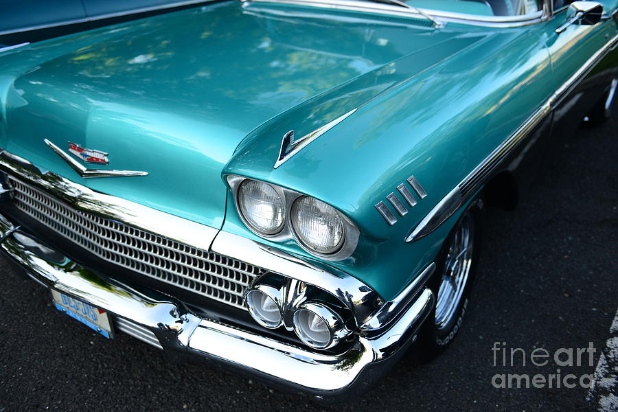 Landscape Photograph - 1955 Chevy Belair front end by Paul Ward