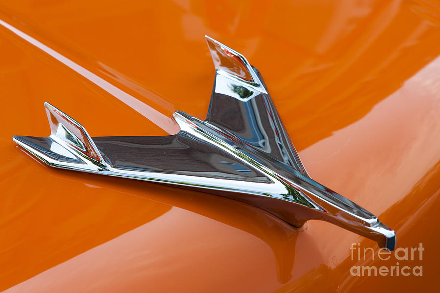 1956 Chevy Bel Air Hood Ornament I Photograph by Clarence Holmes