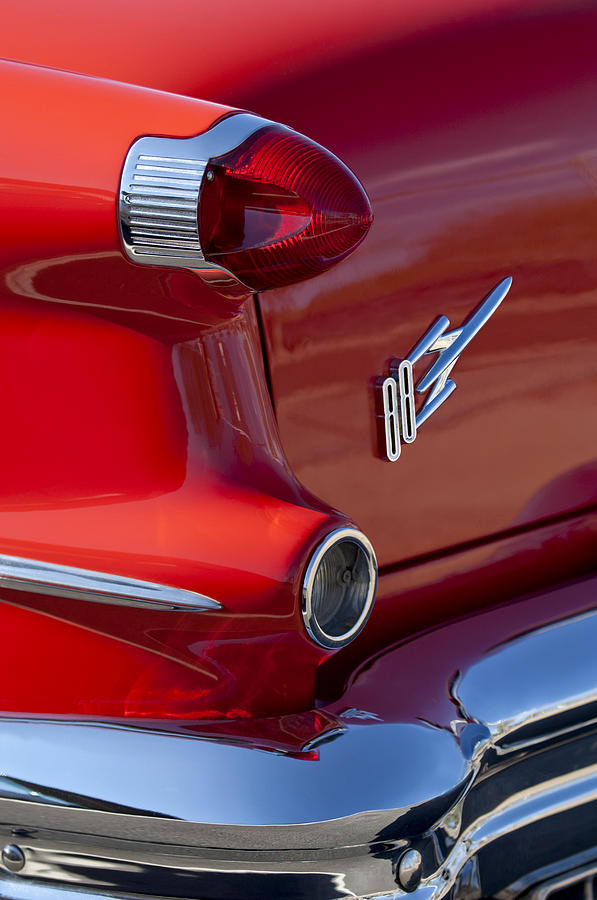1956 Oldsmobile 88 Taillight Emblem Photograph by Jill Reger