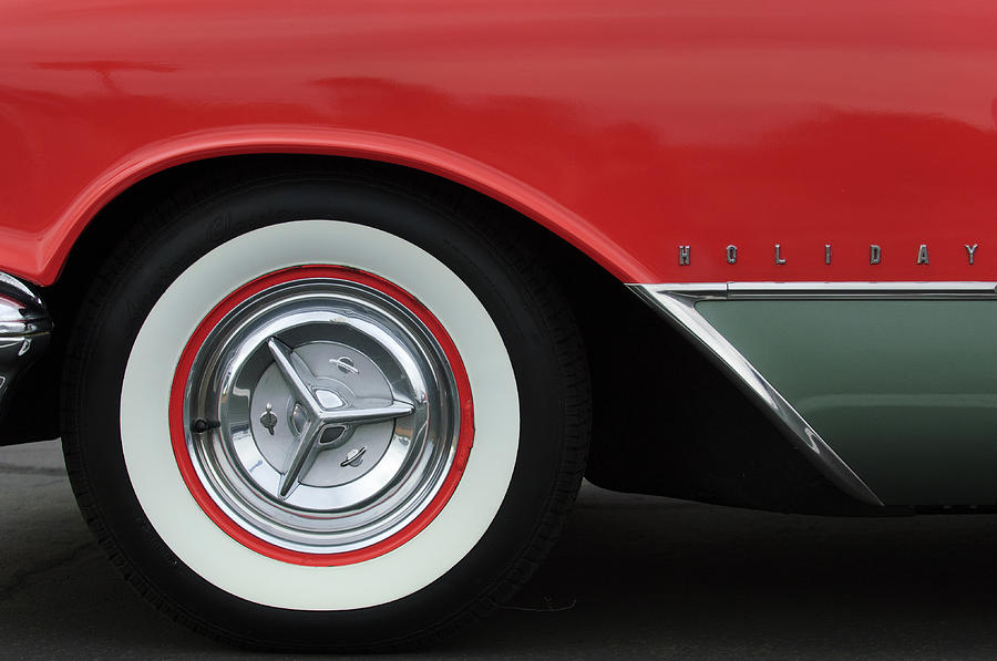 1956 Oldsmobile 98 Holiday Wheel Photograph by Jill Reger