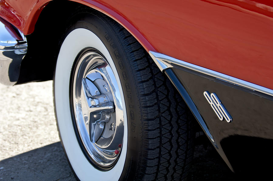 1956 Oldsmobile Holiday 88 Wheel Photograph by Jill Reger