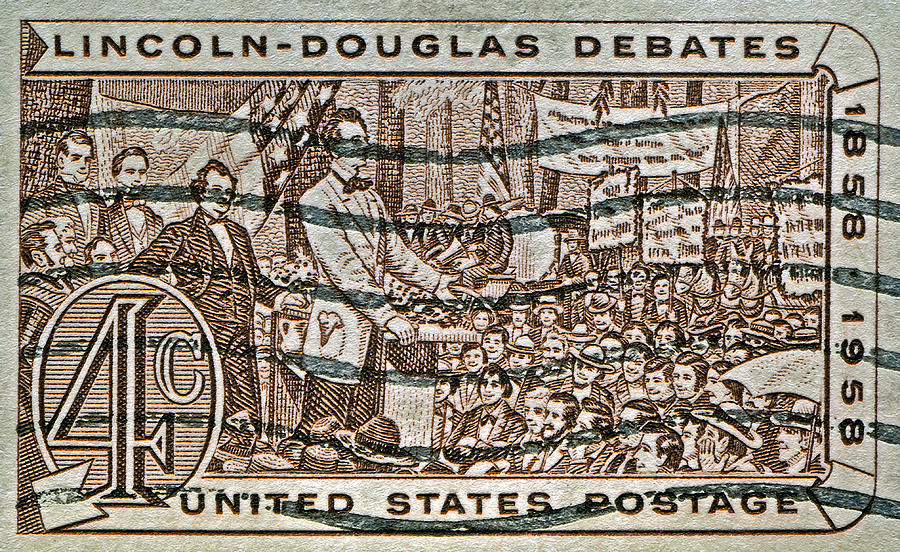 1958 Lincoln-Douglas Debates Stamp Photograph by Bill Owen