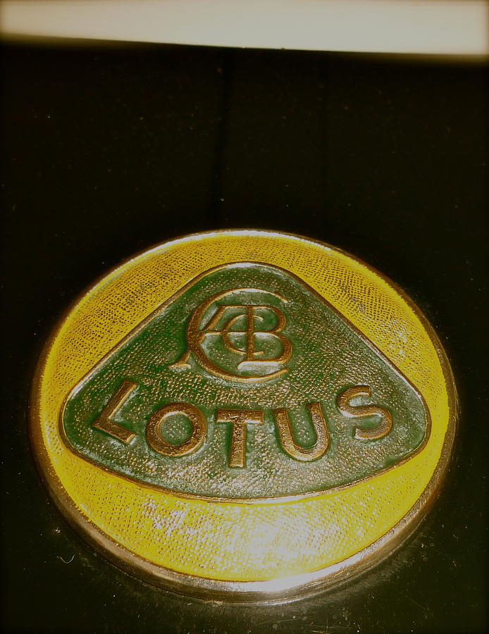 Transportation Photograph - 1958 Lotus Climax 16 Hood Badge by John Colley