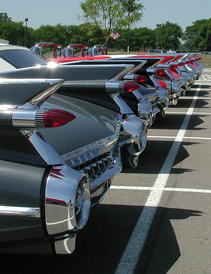1959 Caddy Fins Photograph by Kirk Stanley