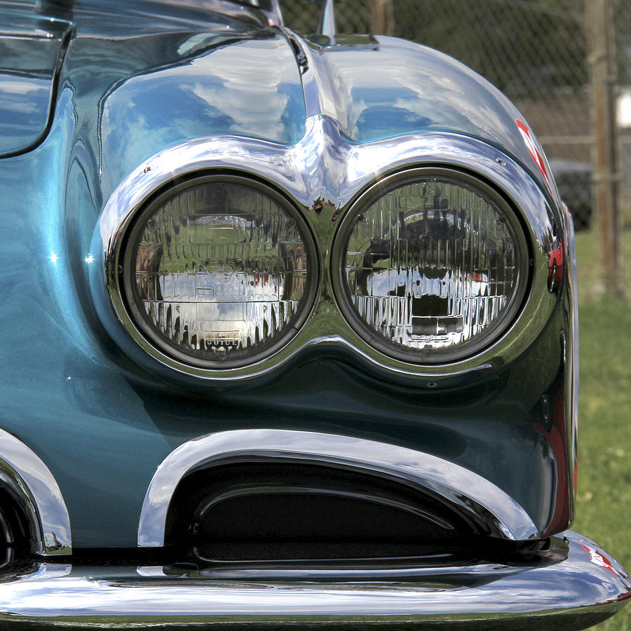 1959 Corvette headlight Photograph by Marta Alfred