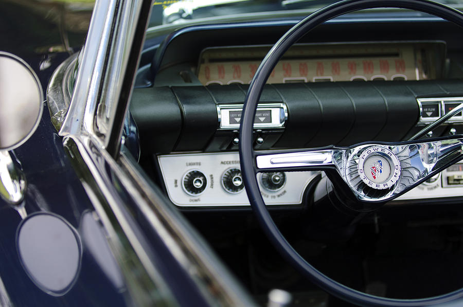 1960 Buick Electra Convertible Steering Wheel Photograph by Jill Reger