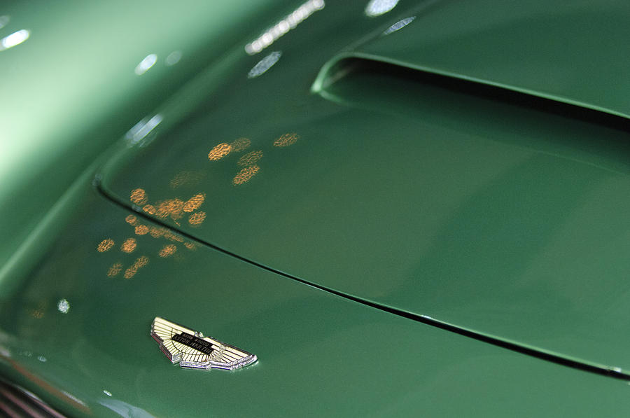 1961 Aston Martin DB4 Series IV Hood Emblem Photograph by Jill Reger