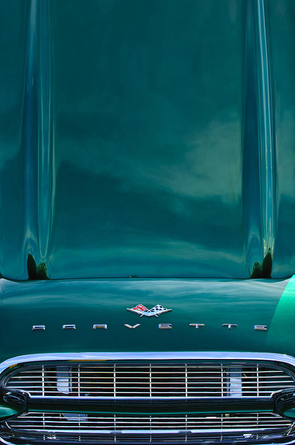1961 Chevrolet Corvette Hood-Grille Photograph by Jill Reger