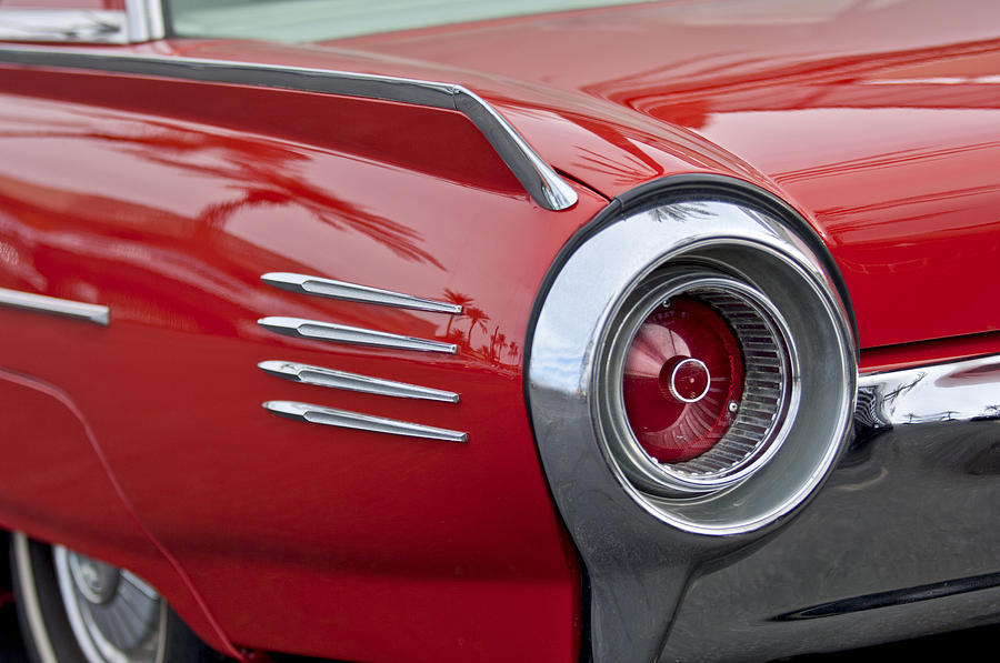 Car Photograph - 1961 Ford Thunderbird Taillight by Jill Reger