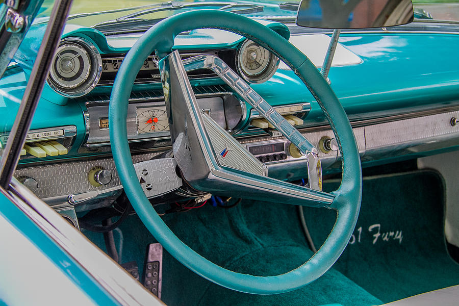 1961 Plymouth Fury Interior Photograph by Roger Mullenhour