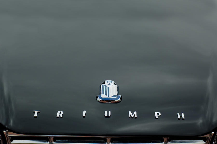 1962 Triumph TR4 Hood Emblem Photograph by Jill Reger