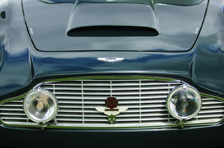 Car Photograph - 1963 Aston Martin DB4 Series V Vantage GT Grille by Jill Reger