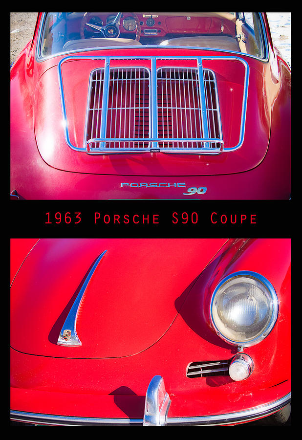 1963 Red Porsche S90 Coupe Poster Photograph by James BO Insogna