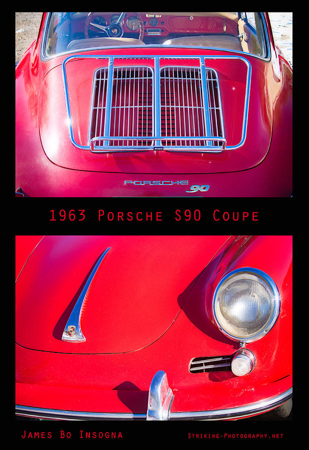 1963 Red Porsche S90 Coupe Poster S Photograph by James BO Insogna