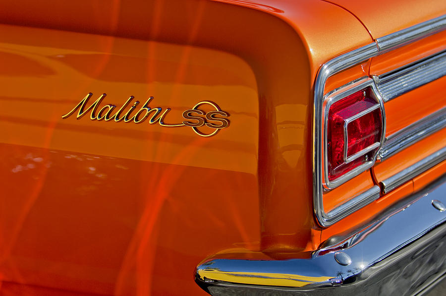 1965 Chevrolet Malibu SS  Taillight Emblem 2 Photograph by Jill Reger
