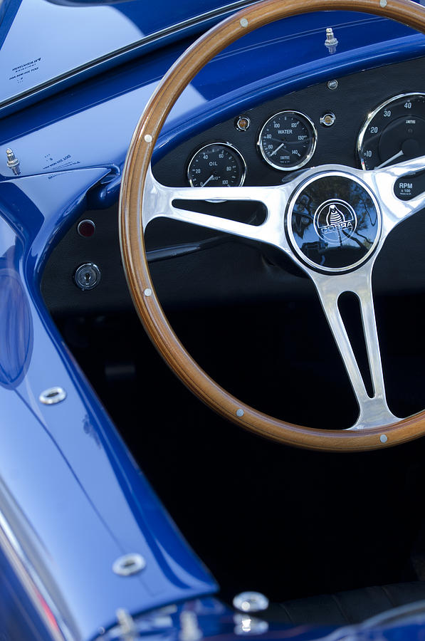 1965 Cobra SC Steering Wheel 2 Photograph by Jill Reger