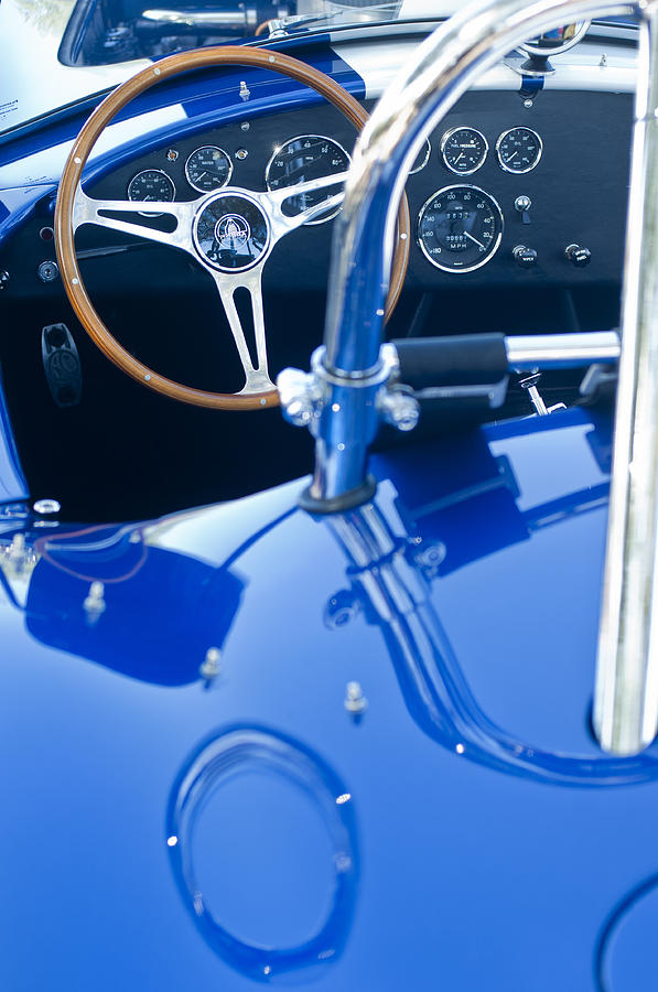 1965 Cobra SC Steering Wheel Photograph by Jill Reger
