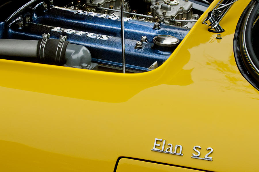 1965 Lotus Elan S2 Engine Photograph by Jill Reger