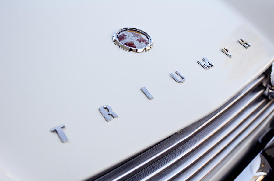 1965 Triumph TR4 A Hood Emblem Photograph by Jill Reger