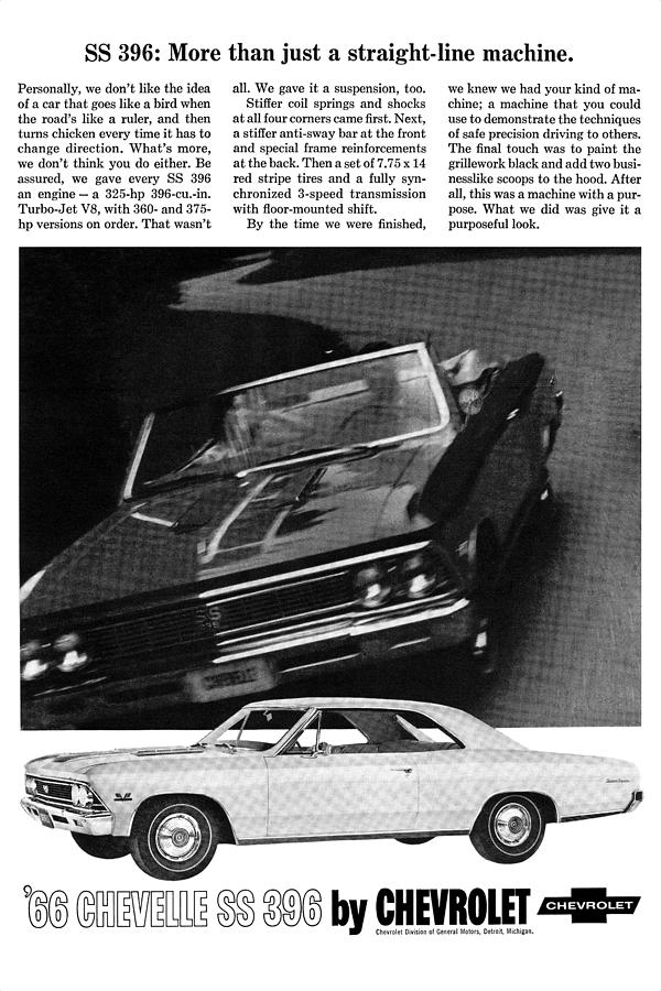 Detroit Digital Art - 1966 Chevrolet Chevelle SS 396 by Digital Repro Depot