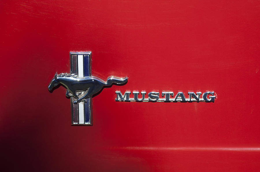 1966 Ford Mustang Emblem Photograph by Jill Reger