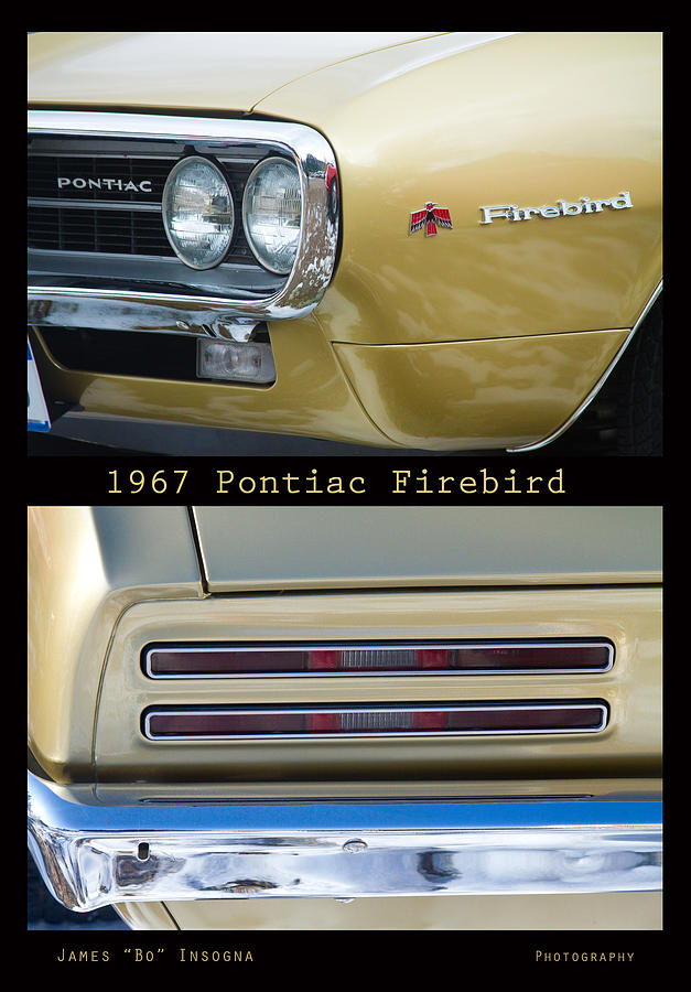 1967 Bronze Pontiac Firebird  Poster S Photograph by James BO Insogna