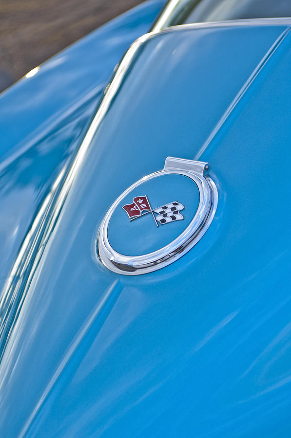 Car Photograph - 1967 Chevrolet Corvette Rear Emblem by Jill Reger