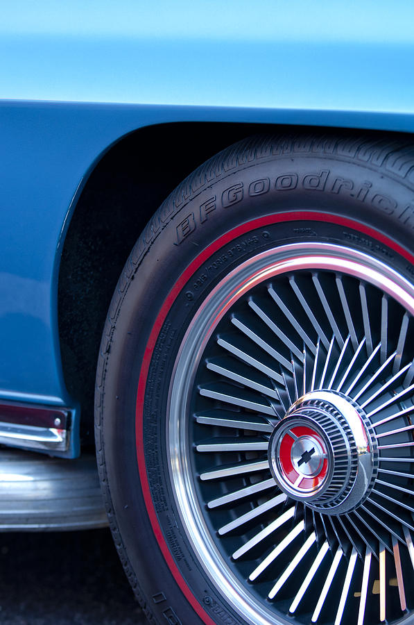 Car Photograph - 1967 Chevrolet Corvette Wheel 2 by Jill Reger