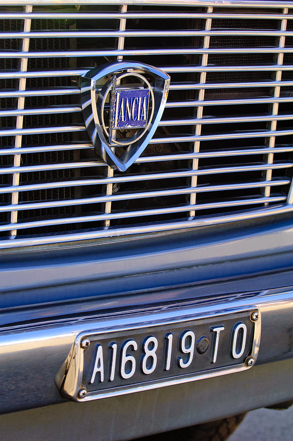 1967 Lancia Fulvia Berlina Grille Emblem Photograph by Jill Reger