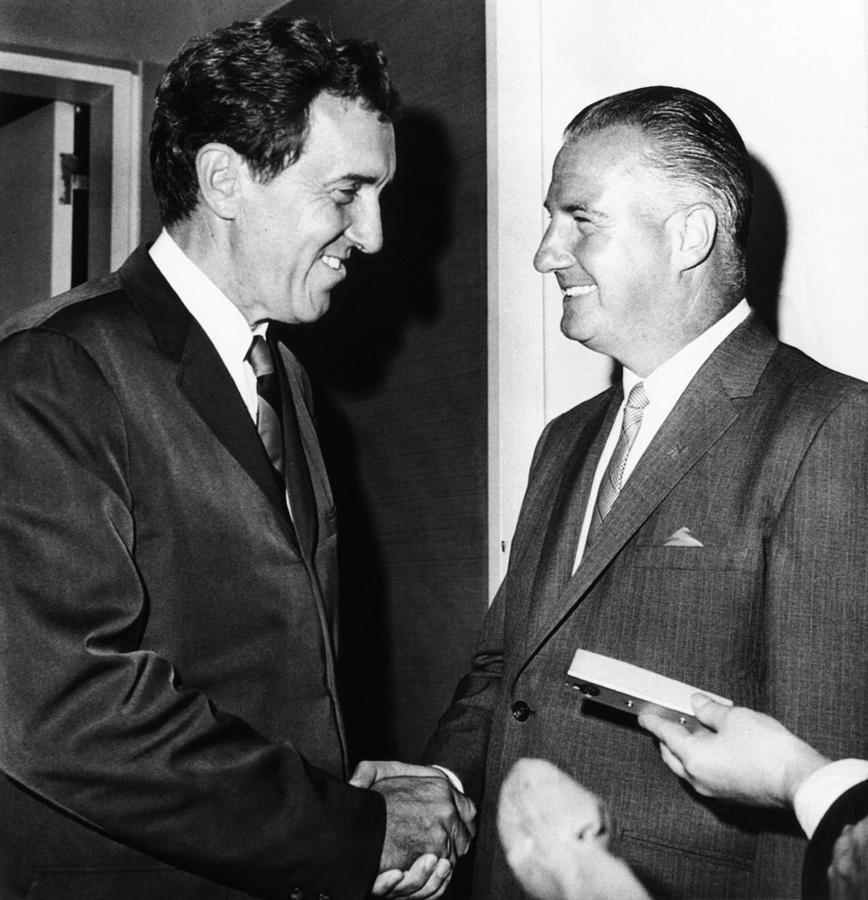 Politician Photograph - 1968 Republican And Democratic Vice by Everett
