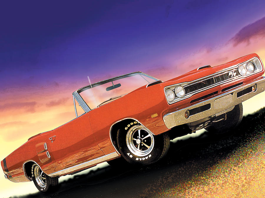 Dodge Painting - 1969 Dodge Coronet 500 RT by Rod Seel