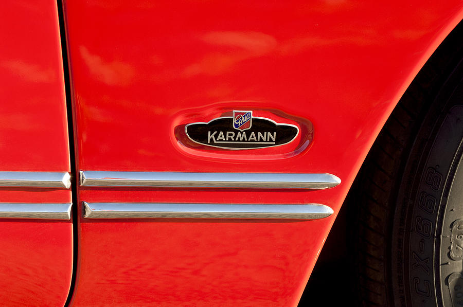 1970 Volkswagen VW Karmann Ghia Emblem Photograph by Jill Reger