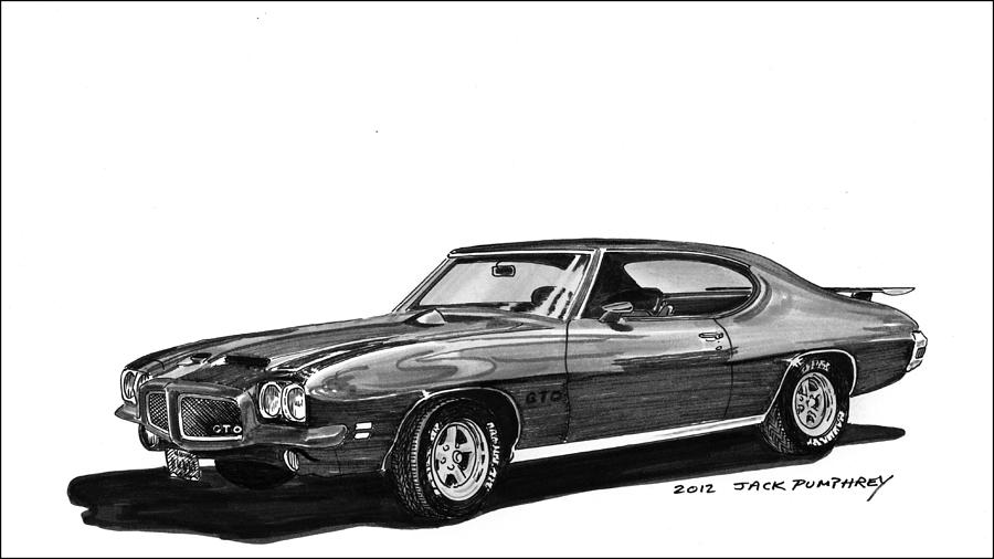 1971 Pontiac G T O Painting by Jack Pumphrey