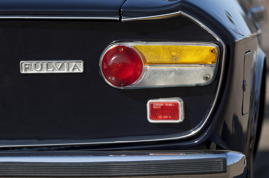1972 Lancia Fulvia 1.3S Taillight Emblem Photograph by Jill Reger