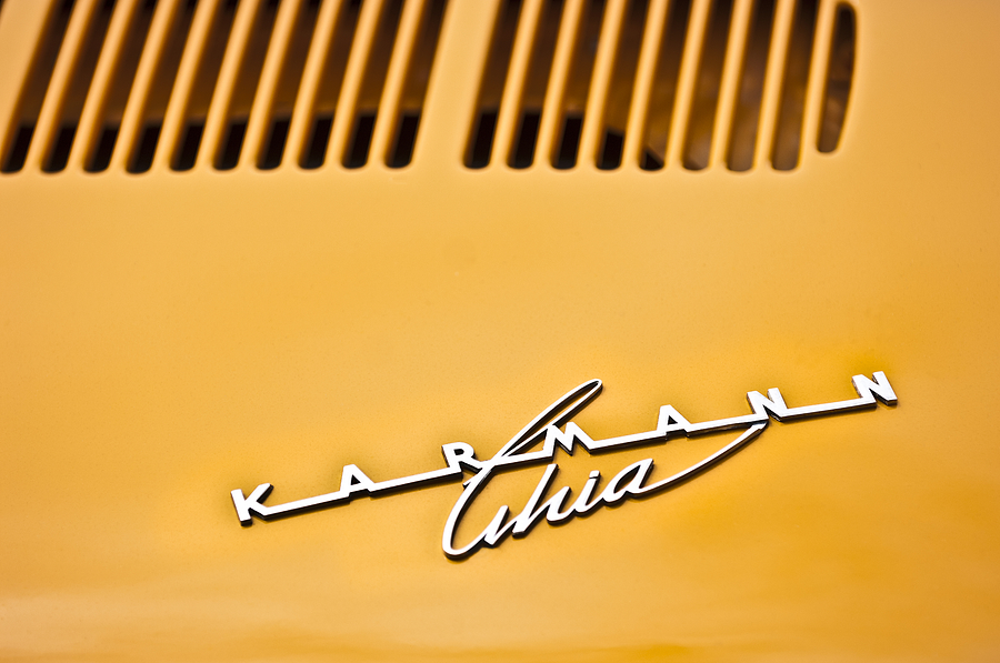 1973 Volkswagen Karmann Ghia Convertible Emblem Photograph by Jill Reger