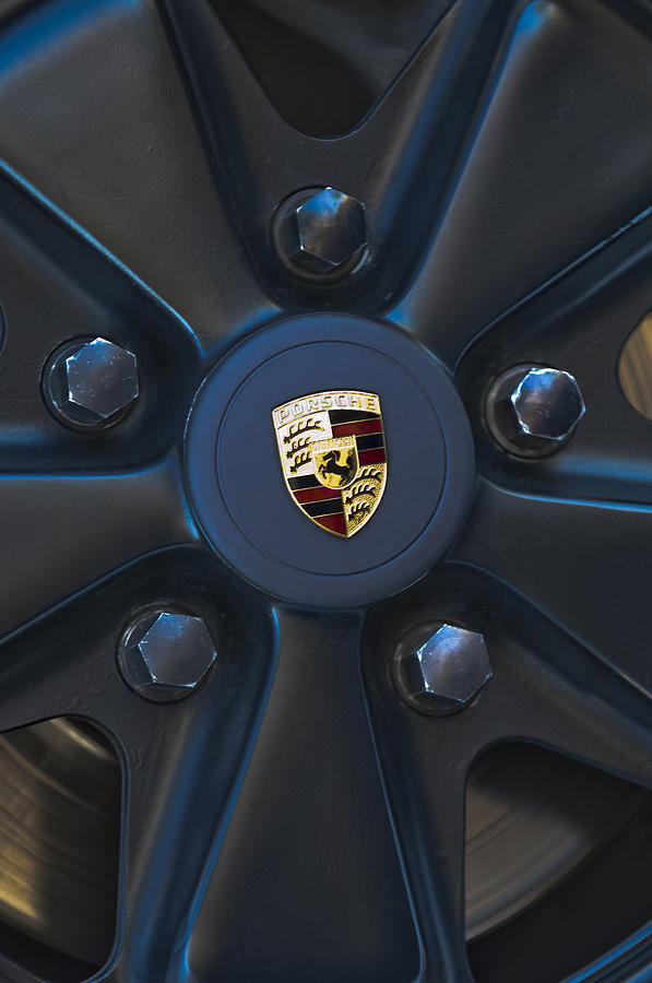 1980 Porsche 911SC Targa Wheel Emblem Photograph by Jill Reger