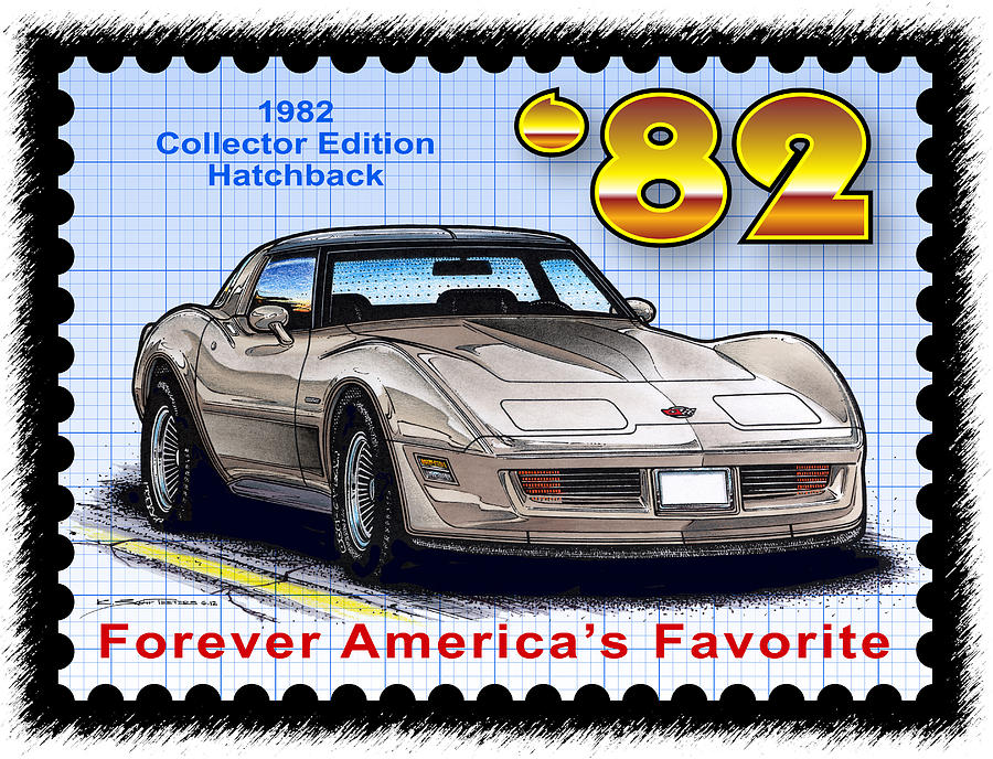 1982 Collector Edition Hatchback Corvette Digital Art by K Scott Teeters