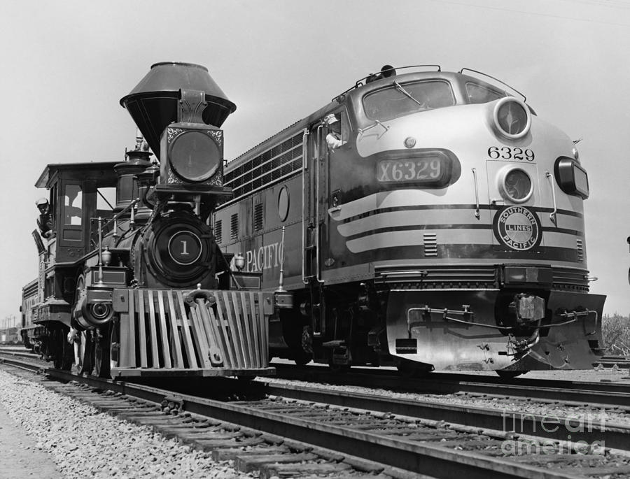 19th & 20th Century Locomotives Photograph by Photo Researchers